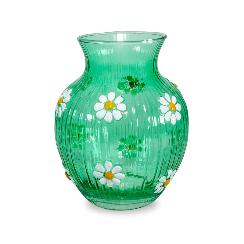 Monterey - Vase Avec Décorations Extérieures - Vert - Verre Borosilicate