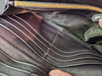 Prada Long Wallet In Purple Nylon & Black Leather