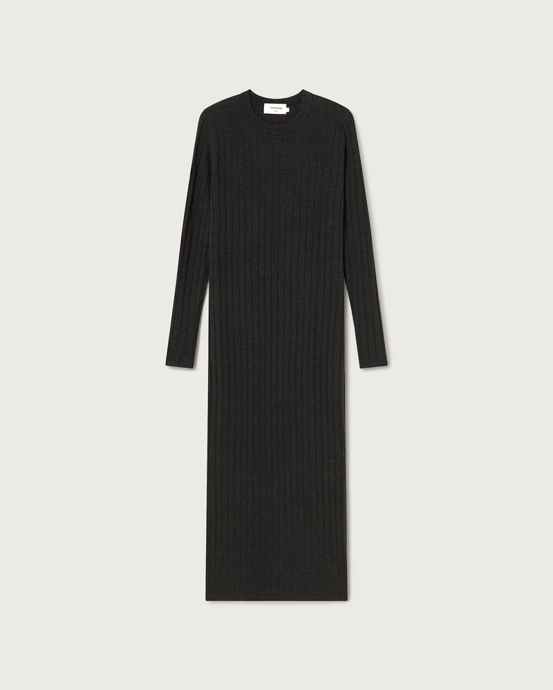 Robe En Laine Noire Gina