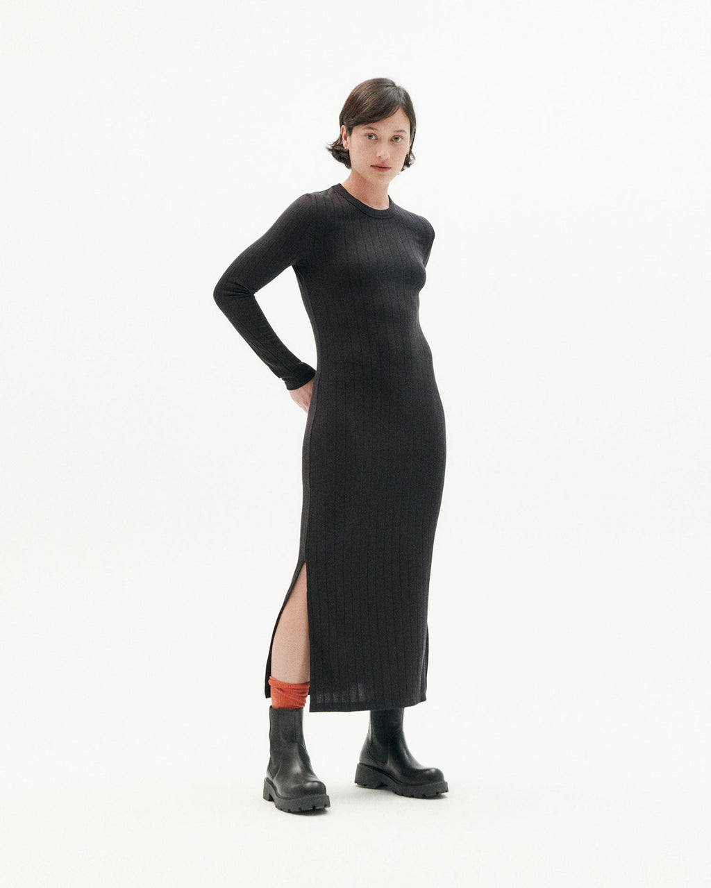 Robe En Laine Noire Gina