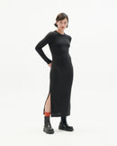 Robe En Laine Noire Gina