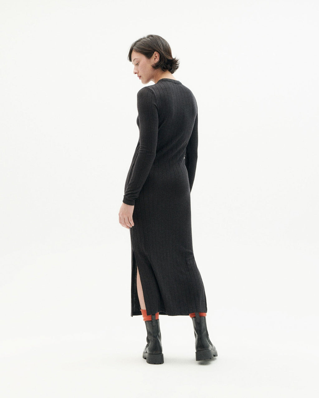 Robe En Laine Noire Gina