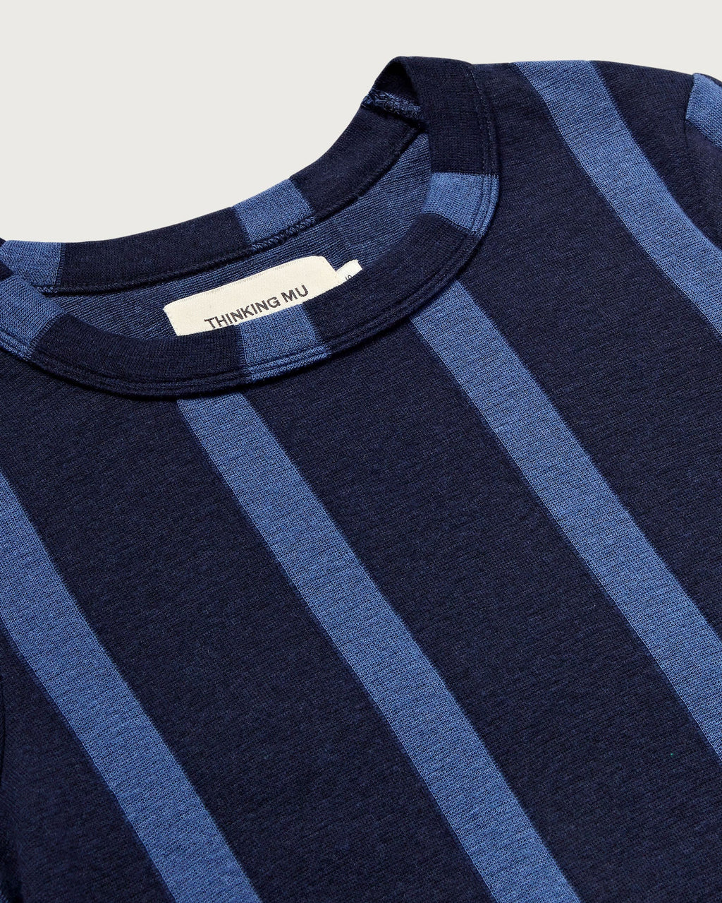 Gina sustainable navy striped dress-silhouette-3