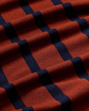 Vestido marrón rayas navy Gina sostenible - silueta 2