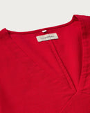 Vestido rojo Kim sostenible - silueta 1