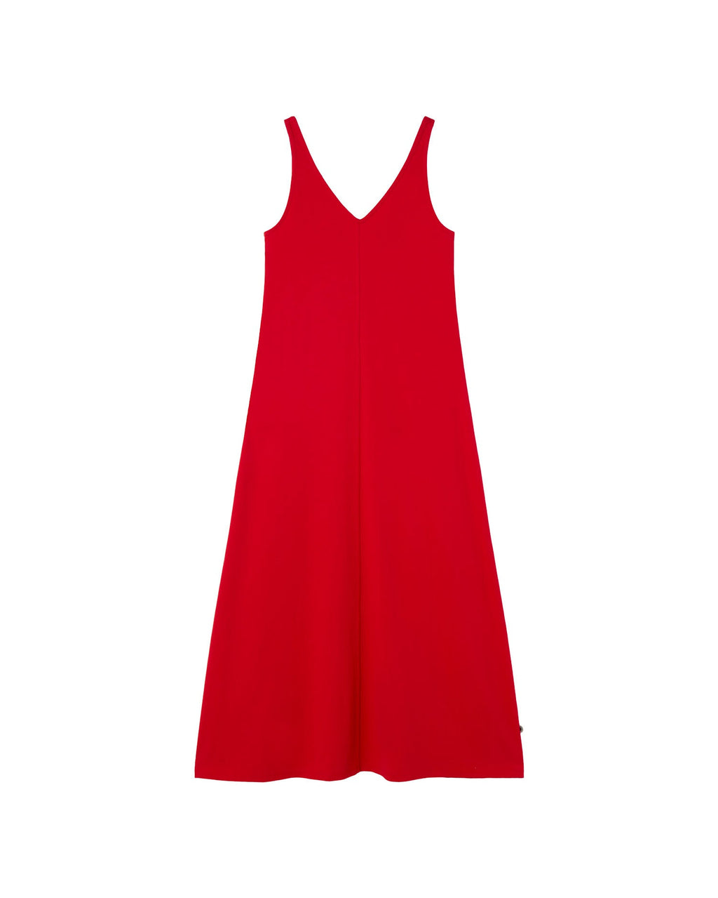 Vestido rojo Sade sostenible - silueta 2