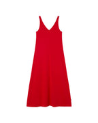 Vestido rojo Sade sostenible - silueta 2
