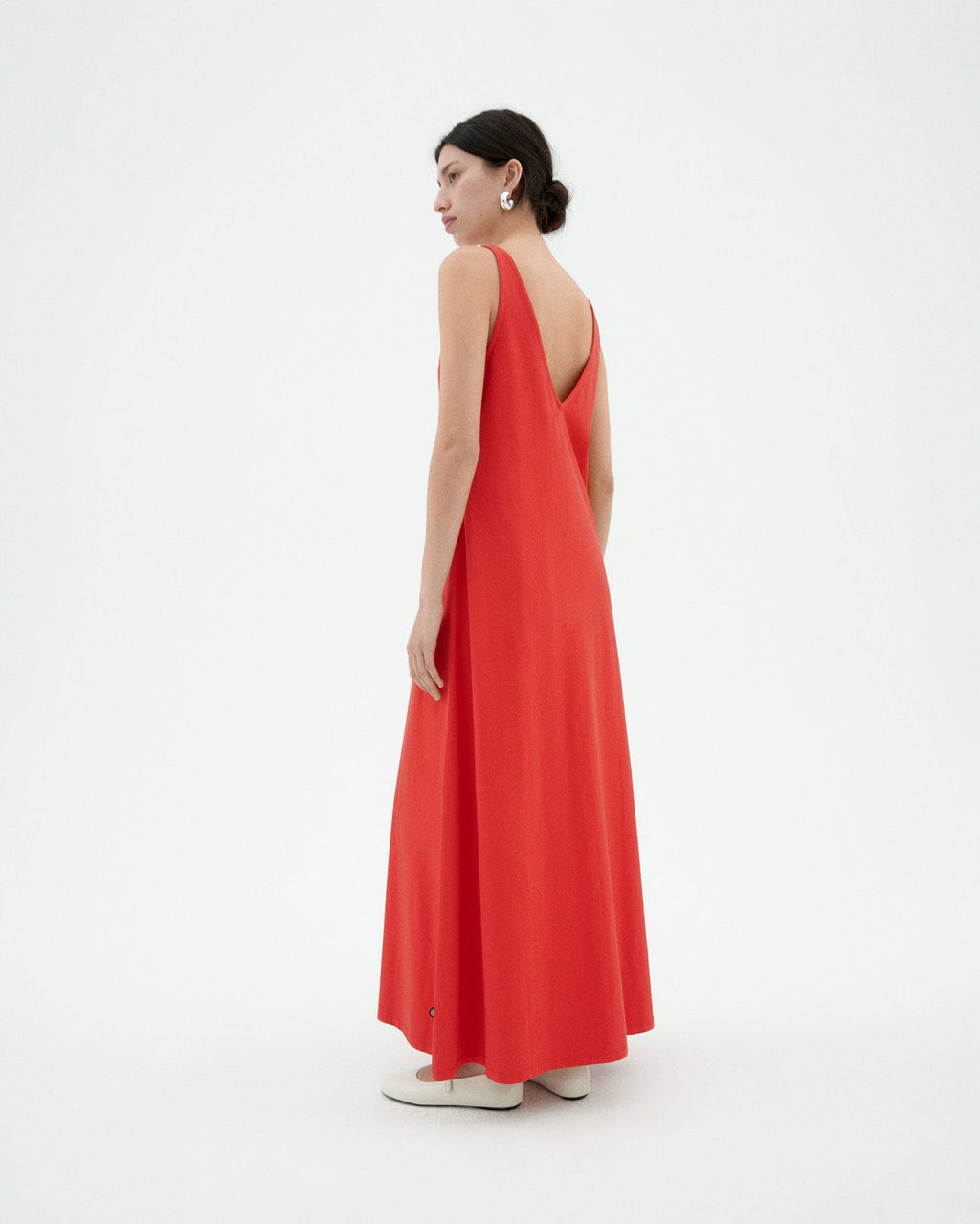 Abito Lungo con Spalline Sade - Rosso
