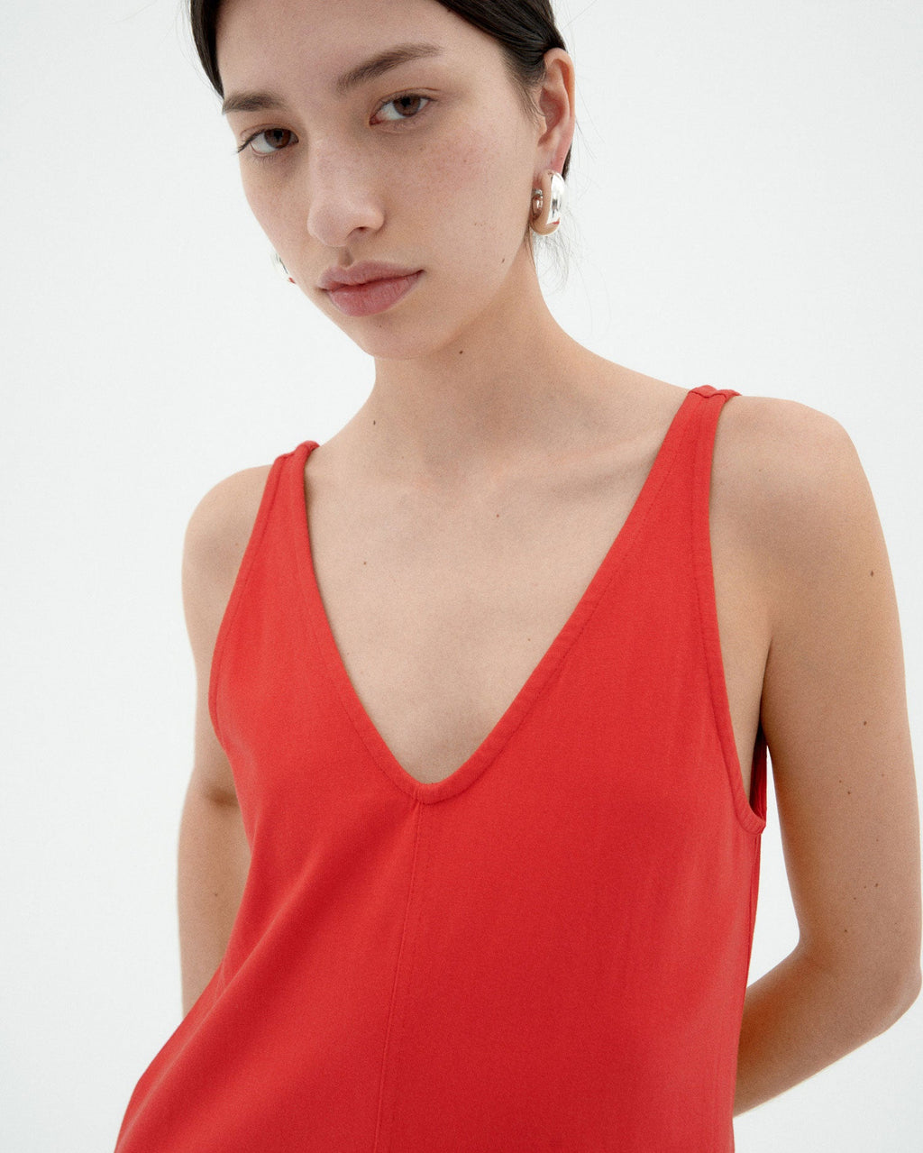 Abito Lungo con Spalline Sade - Rosso