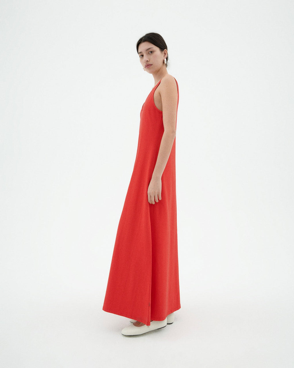 Vestido rojo Sade sostenible-4