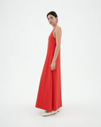 Vestido rojo Sade sostenible-4