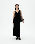Vestido punto negro Sade sostenible-1