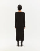 Vestido negro plisado Myrtle sostenible -4