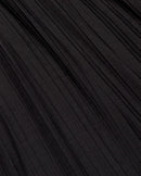 Vestido negro plisado Myrtle sostenible  - silueta 2