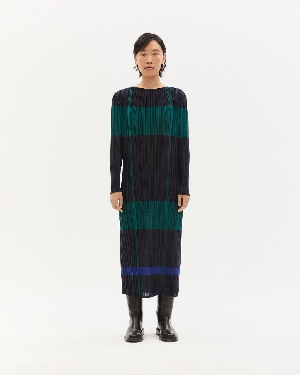 Robe Plissée À Carreaux Myrtle