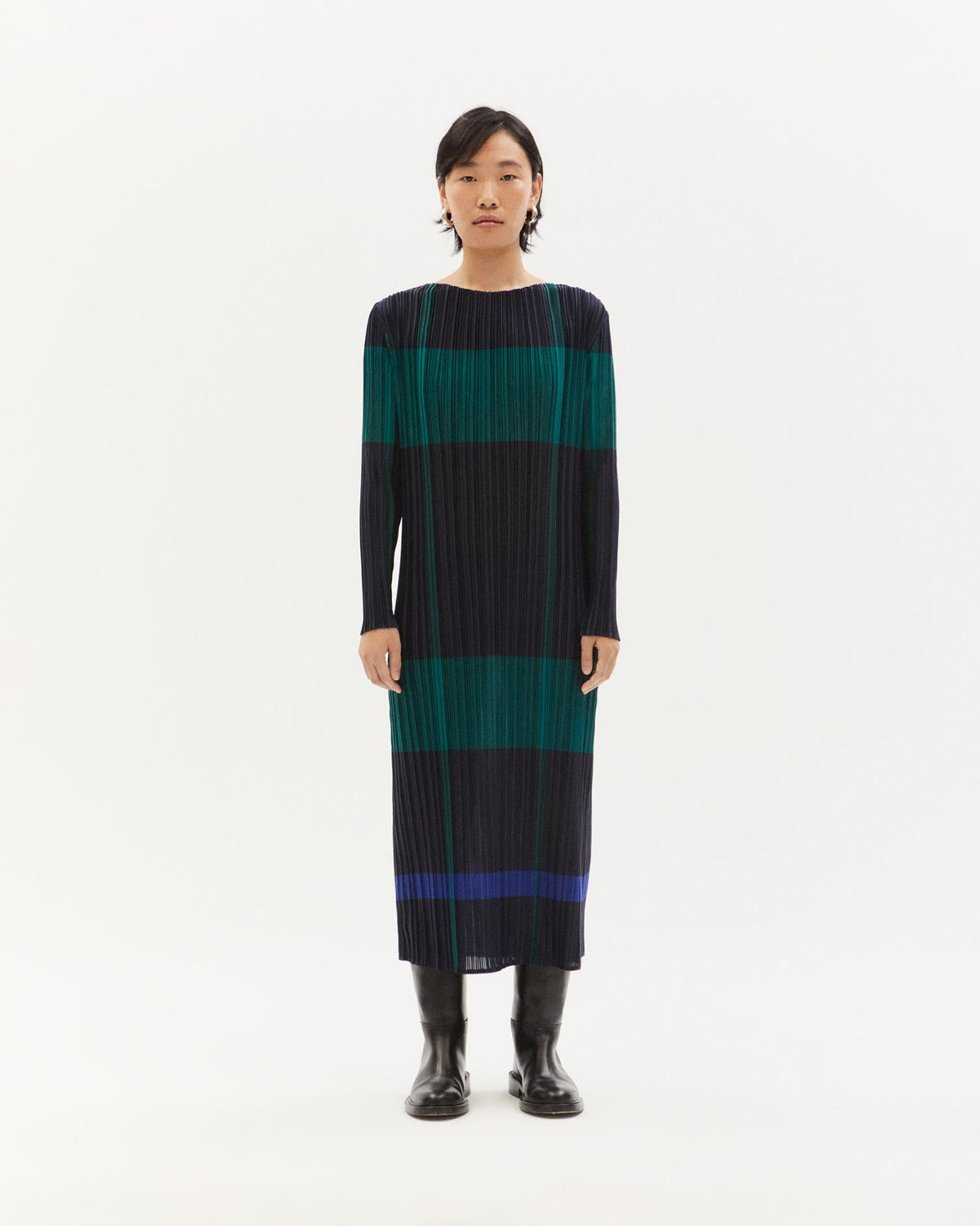 Robe Plissée À Carreaux Myrtle