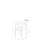 Sela - Dining Chair - Fabric - White/Off-White