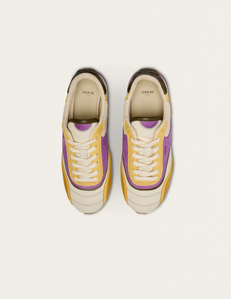 Baskets Basses Chantua - Citron Écru Lilas