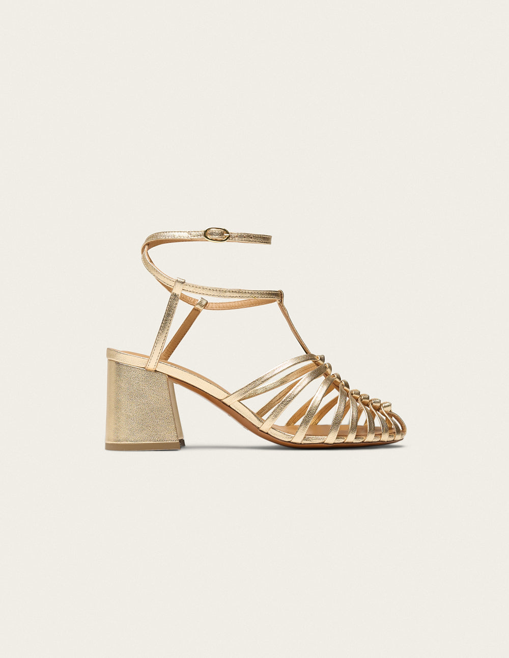 Sandales à talons Ciana - Cuir doré