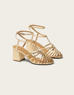 Sandales à talons Ciana - Cuir doré