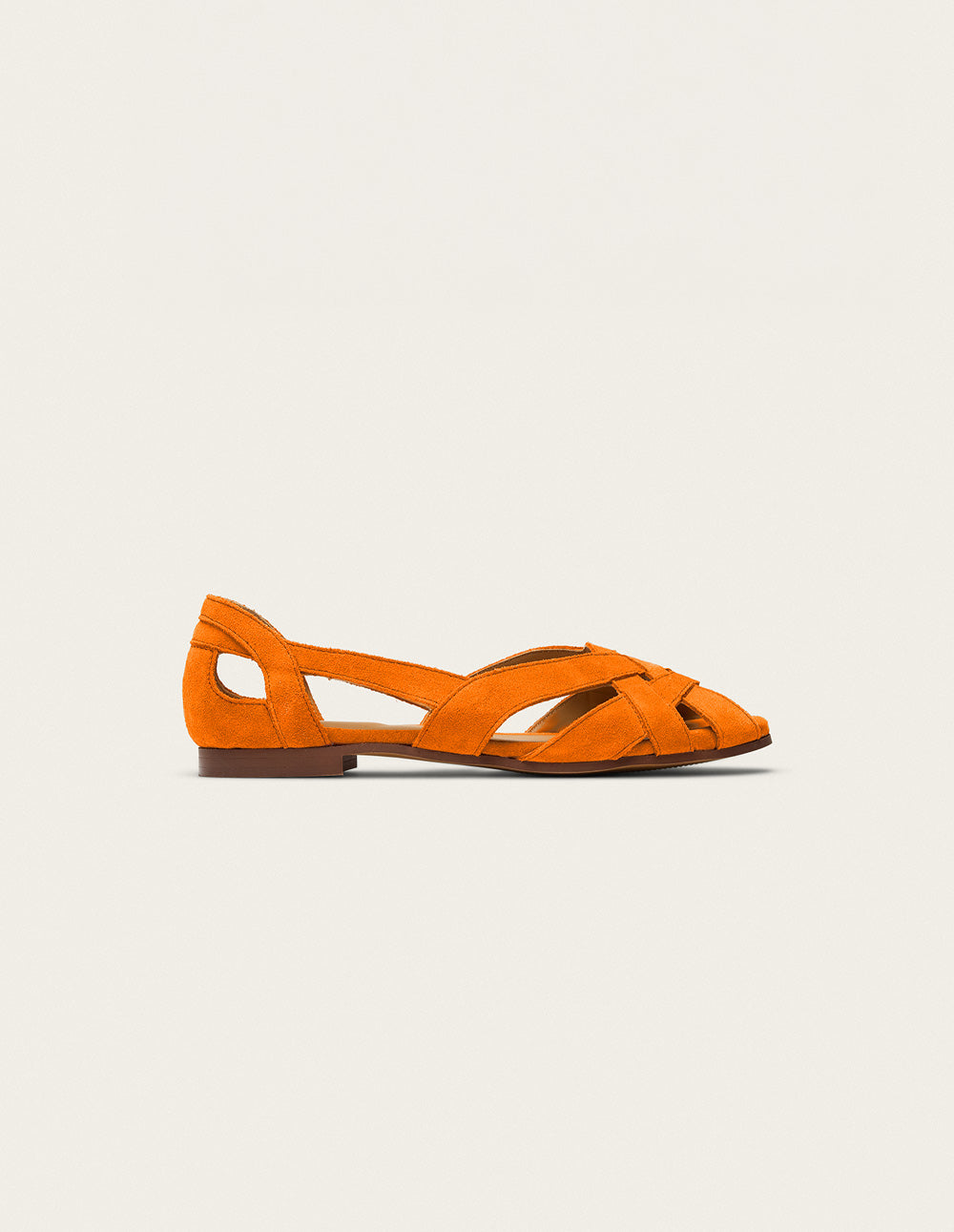 Sandales Clémentine - Suède orange
