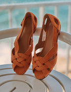 Sandales Clémentine - Suède orange