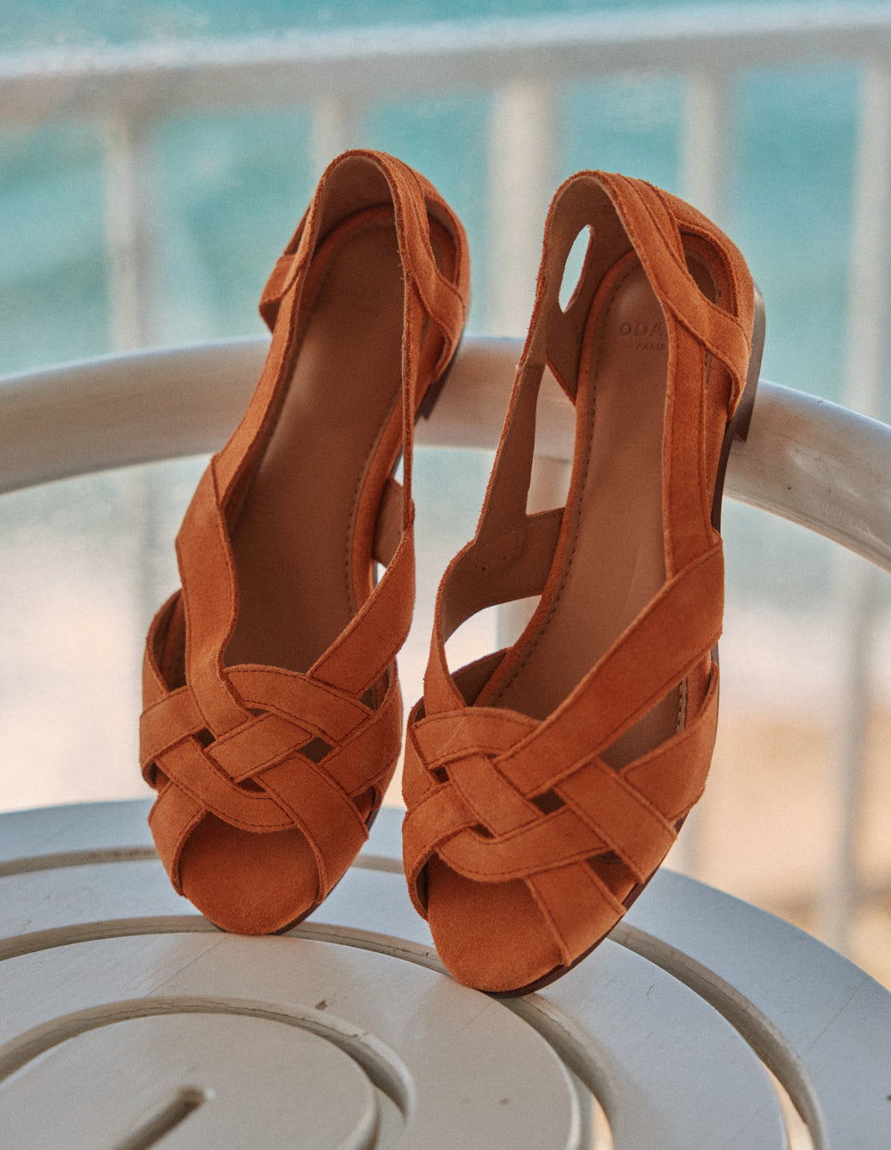 Sandales Clémentine - Suède orange