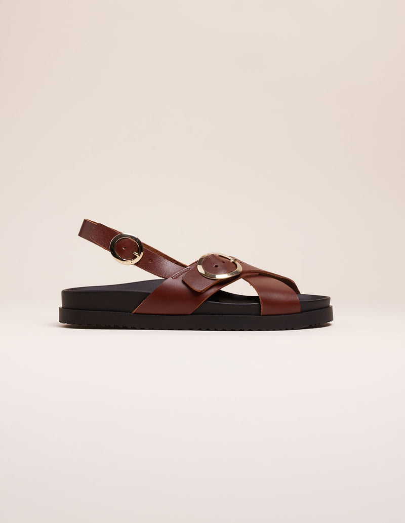 Astrid Sandals - Brown Leather