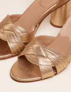Sandales à talons Coralie - Cuir doré