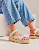 Espadrilles Flore - Suede Coral Sky Yellow