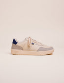 Mael Low Sneakers - Recycled Leather and Ecru Vegan Suede Navy