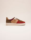 Maxence F Low Sneakers - Suede And Velvet Terracotta Beige Khaki