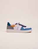 Maxence H Low Sneakers - Suede And Mesh Slate Blanc Navy