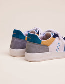 Maxence H Low Sneakers - Suede And Mesh Slate Blanc Navy