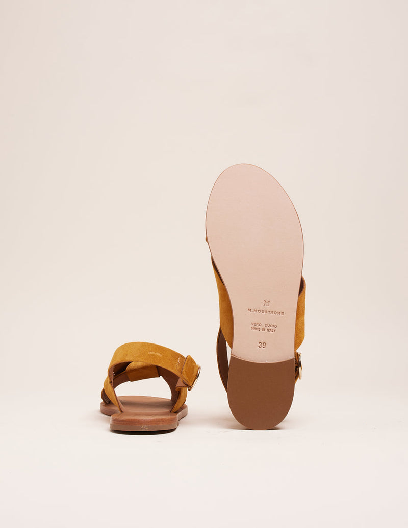 Paloma sandals - Mustard Suede