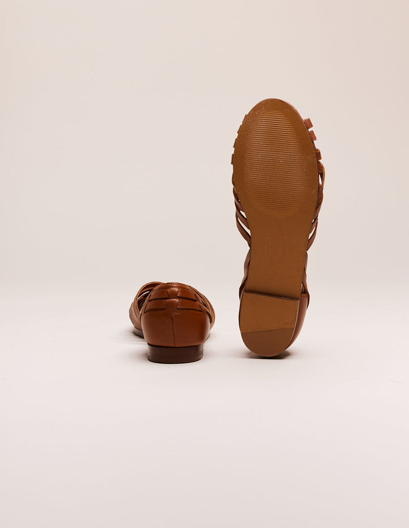 Roxanne sandals - Cognac leather