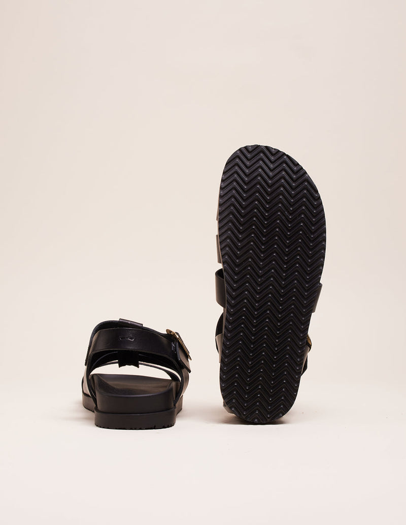 Scarlett Sandals - Black Leather