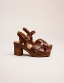 Véra Heeled Sandals - Brown Leather