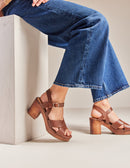 Véra Heeled Sandals - Brown Leather