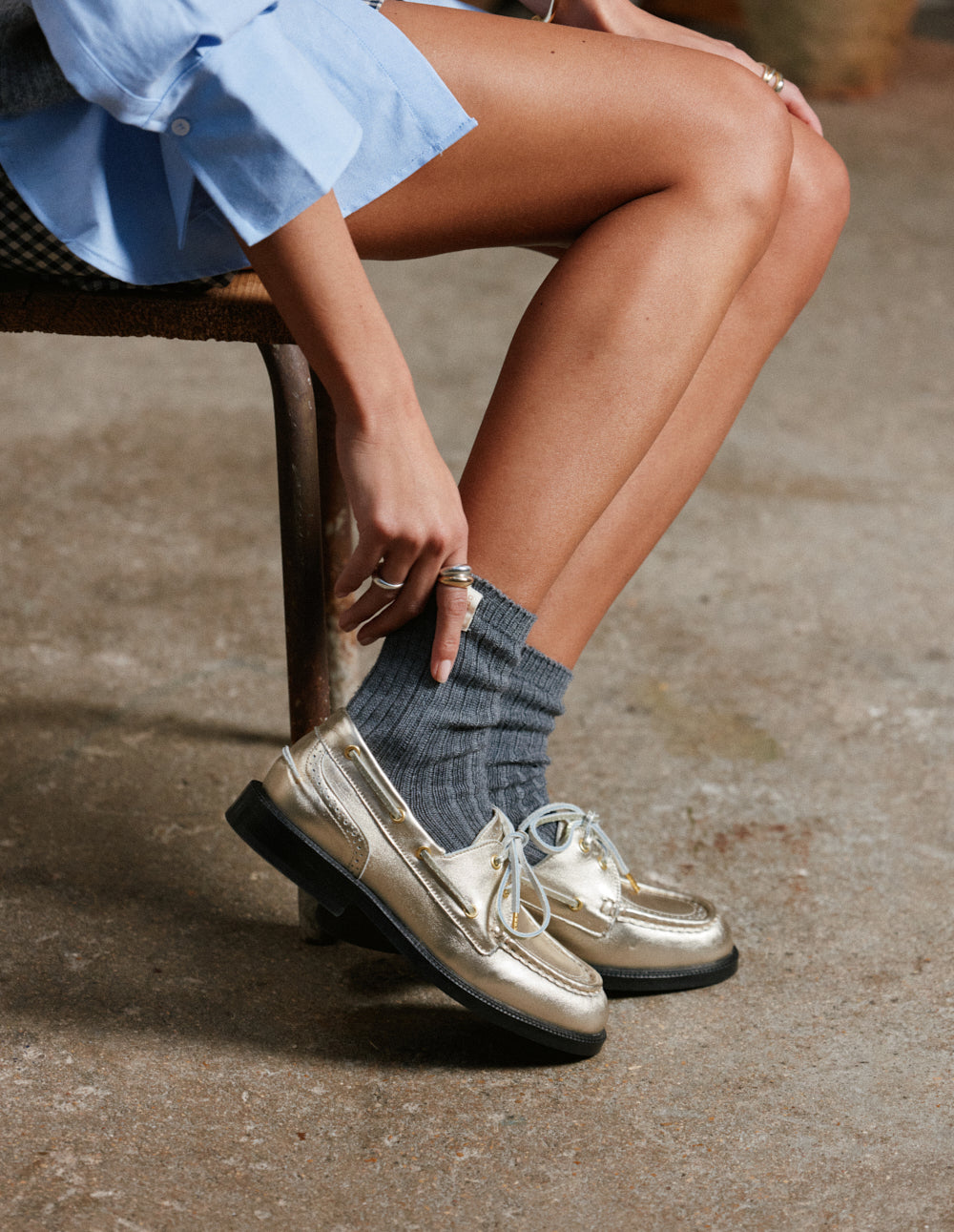 Derbies Niza - Cuir doré
