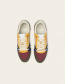 Baskets Basses André - Kaki Bordeaux Moutarde