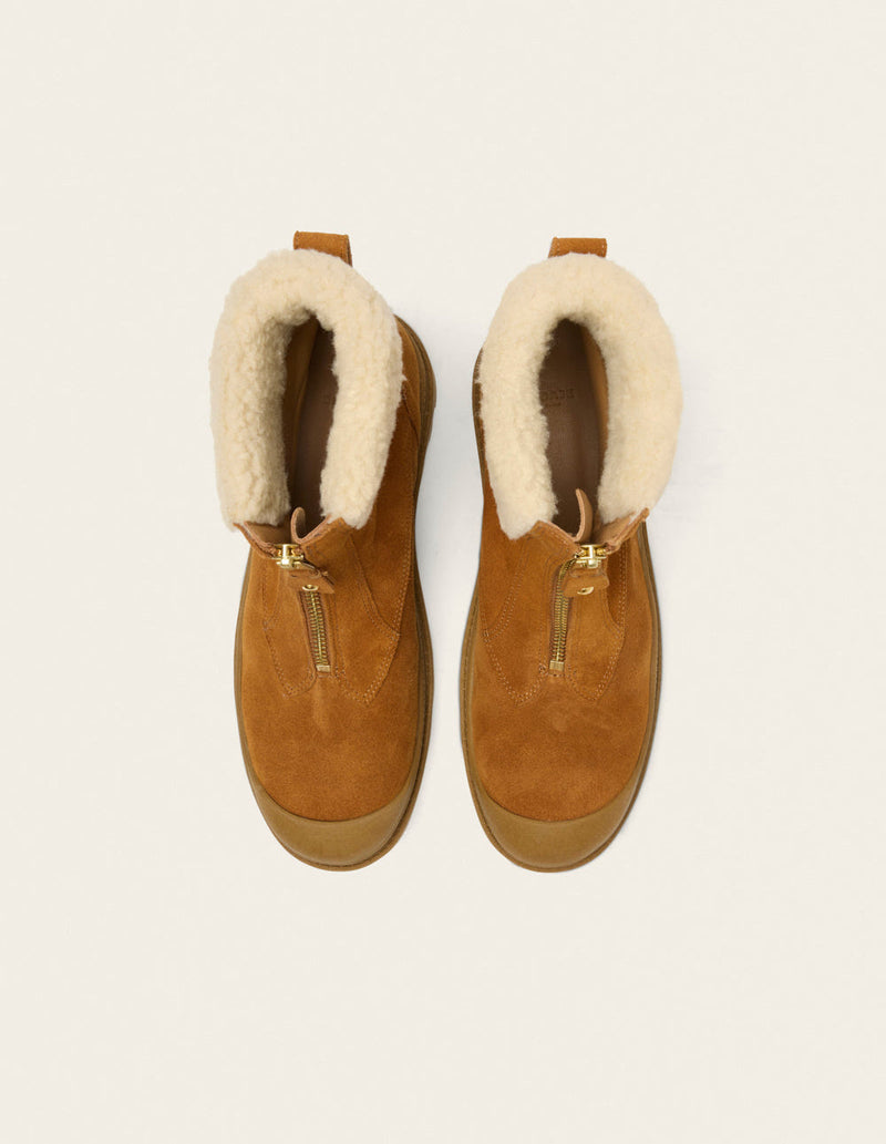 Bottines Bruma - Suède Ambre Fourré