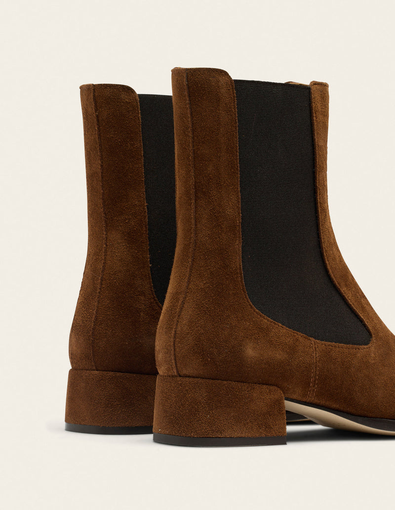 Bottines Delina - Suède Marron