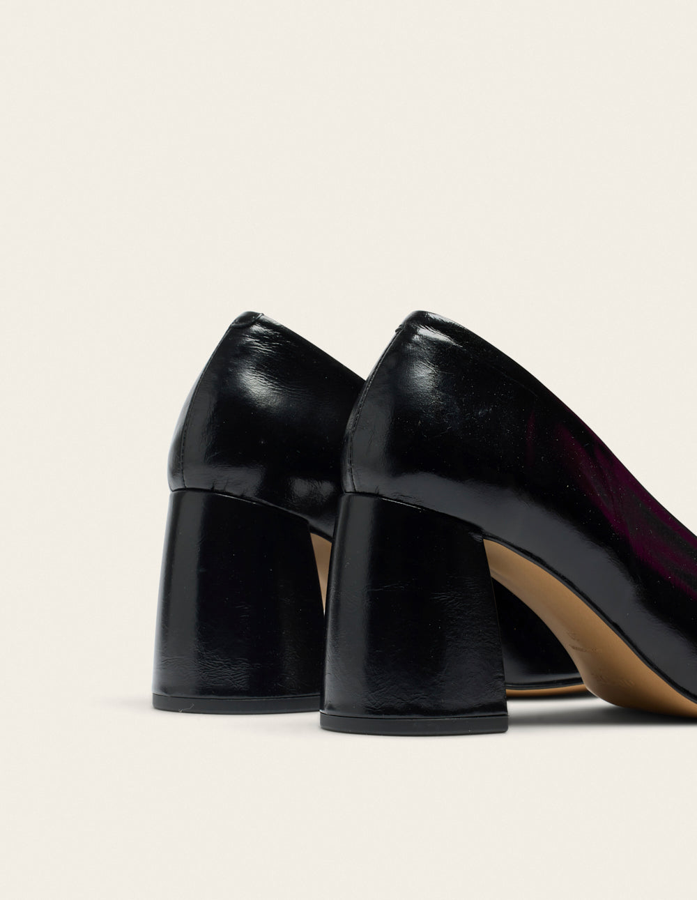 Escarpins Ilamis - Cuir plissé noir