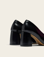 Escarpins Ilamis - Cuir plissé noir