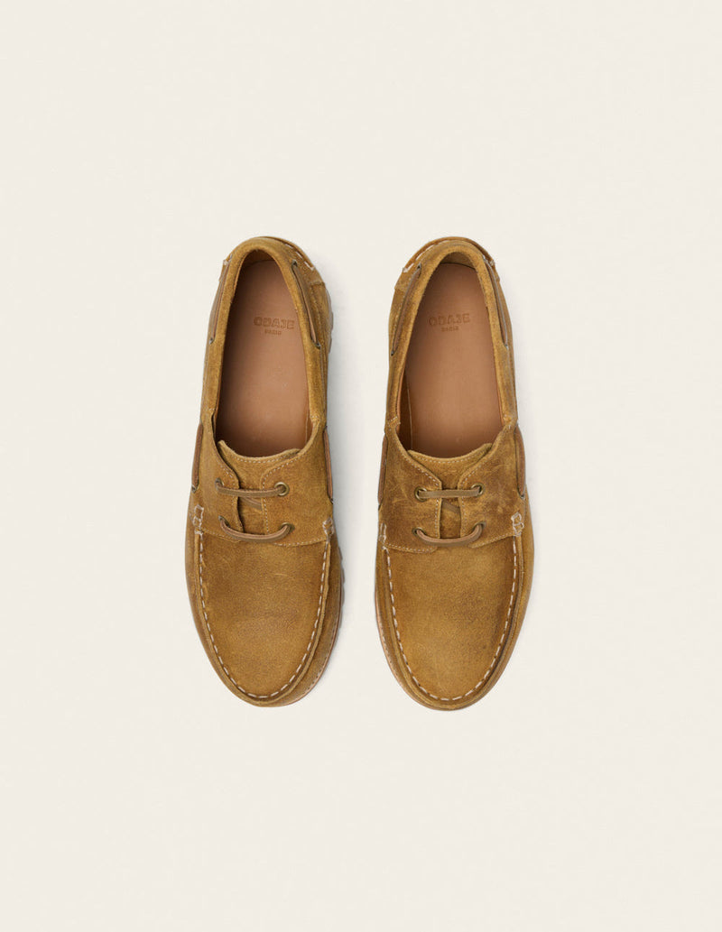 Chaussures Bateau Tom - Suède Huilé Marron