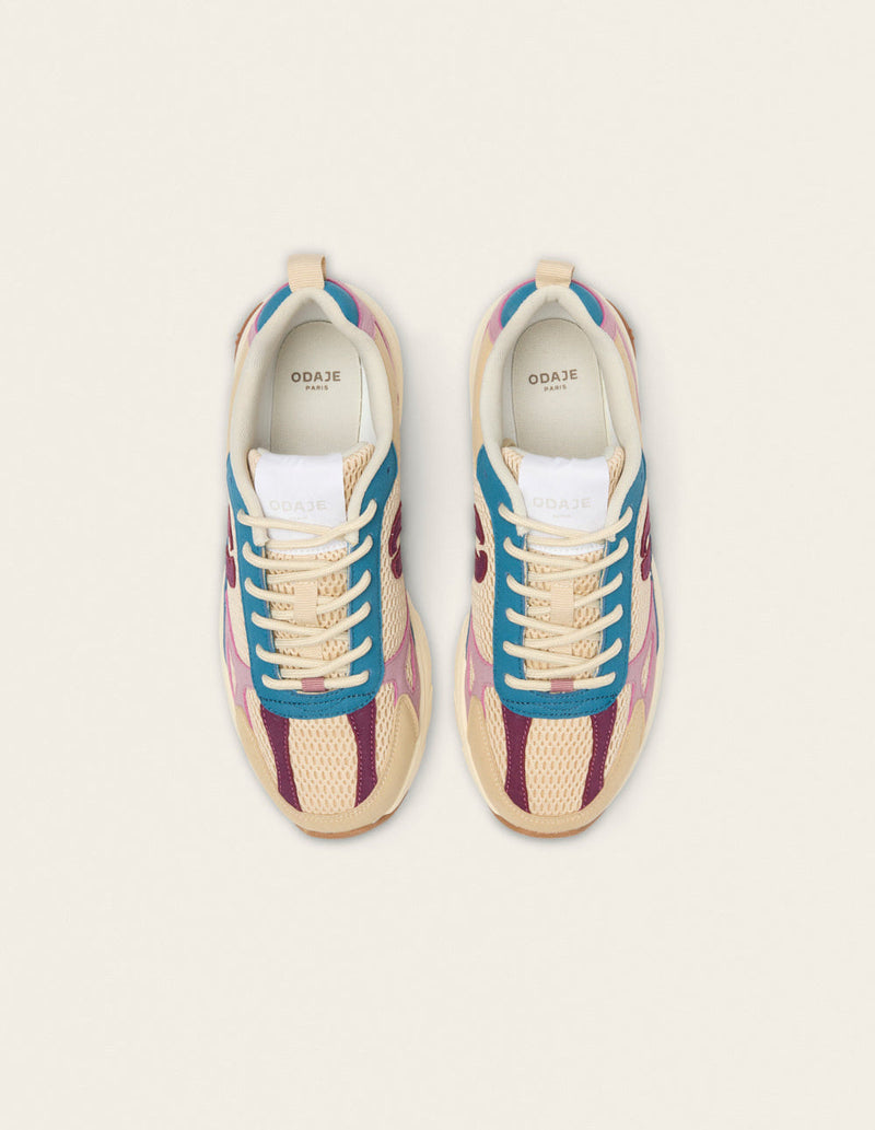 Baskets Basses Maé - Beige Écru Prune