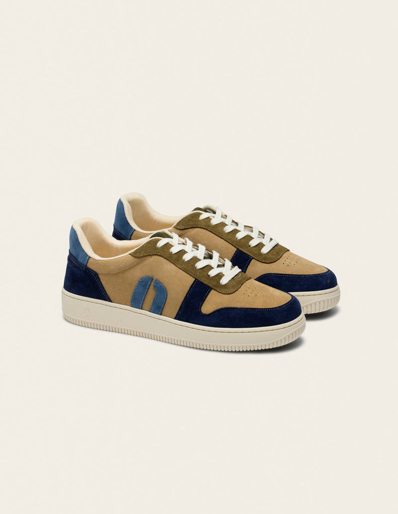 Baskets Basses Matthieu - Marine Beige Kaki