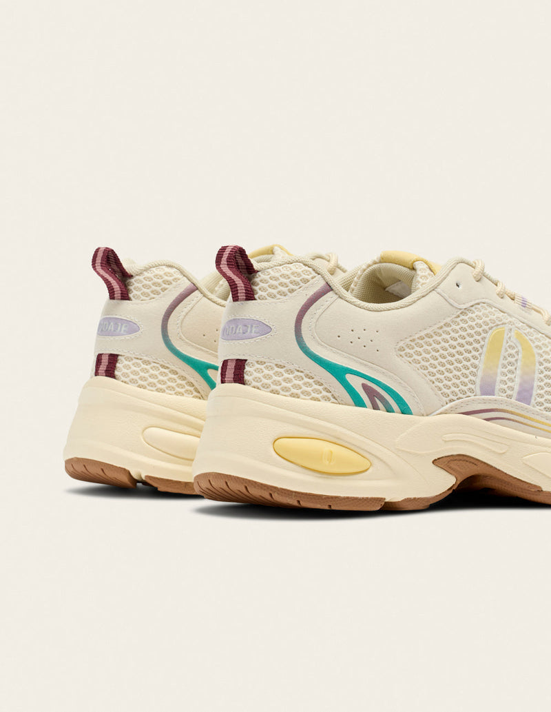 Baskets Basses May - Écru Rose Jaune