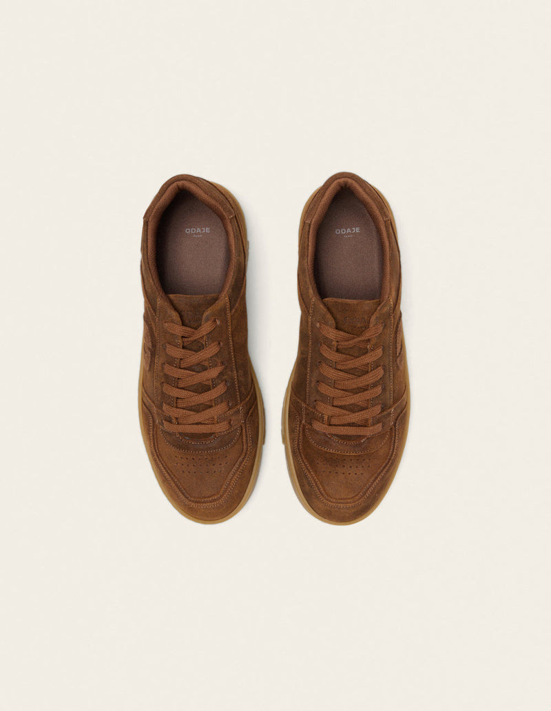 Baskets Basses Nino - Suède Huilé Marron